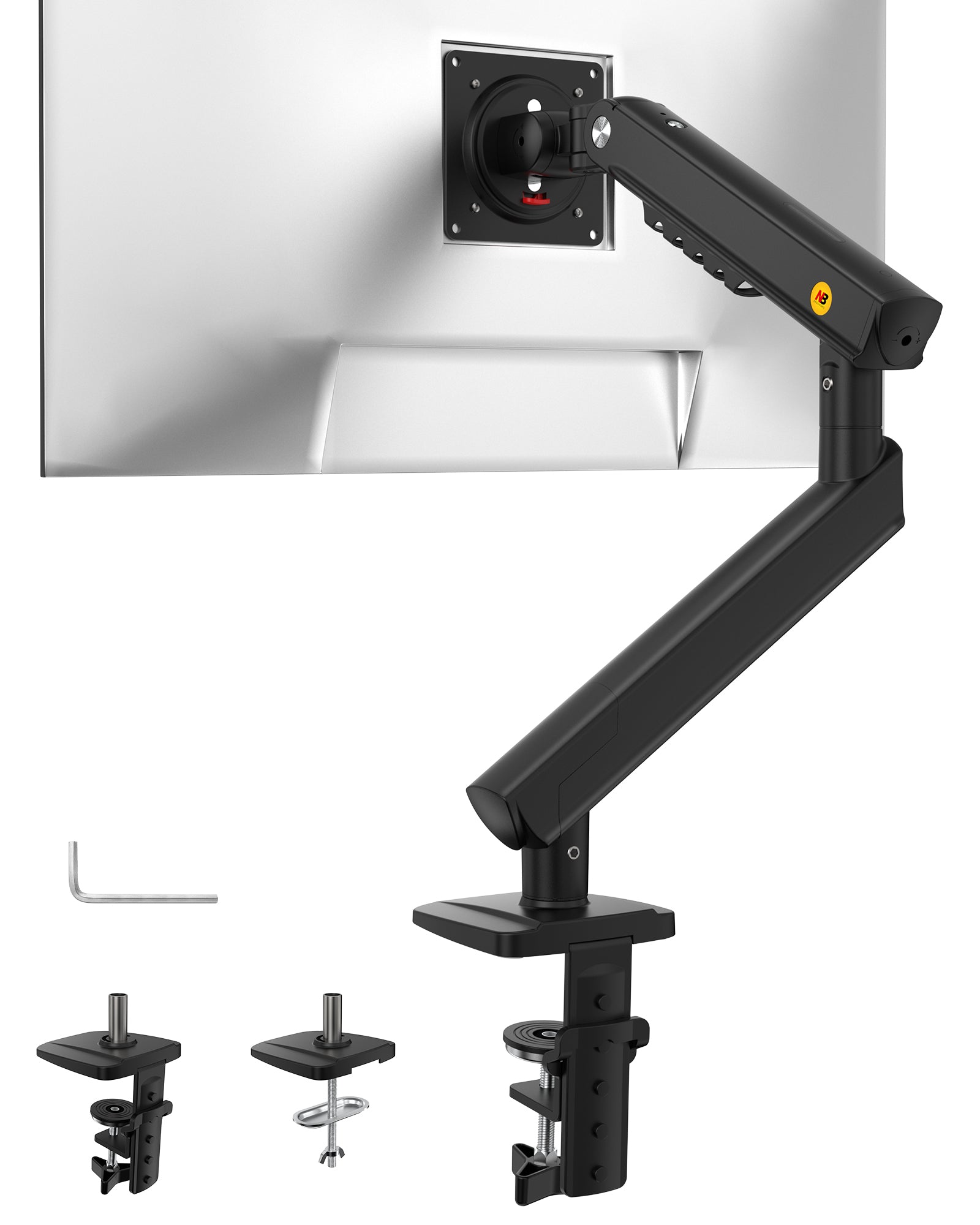 NB SmooVex™ Monitor Mount, Monitor Stand fits up to 32 Inch, Mechanical Spring Mount, VESA 75/100 mm, Model-A5(Black)